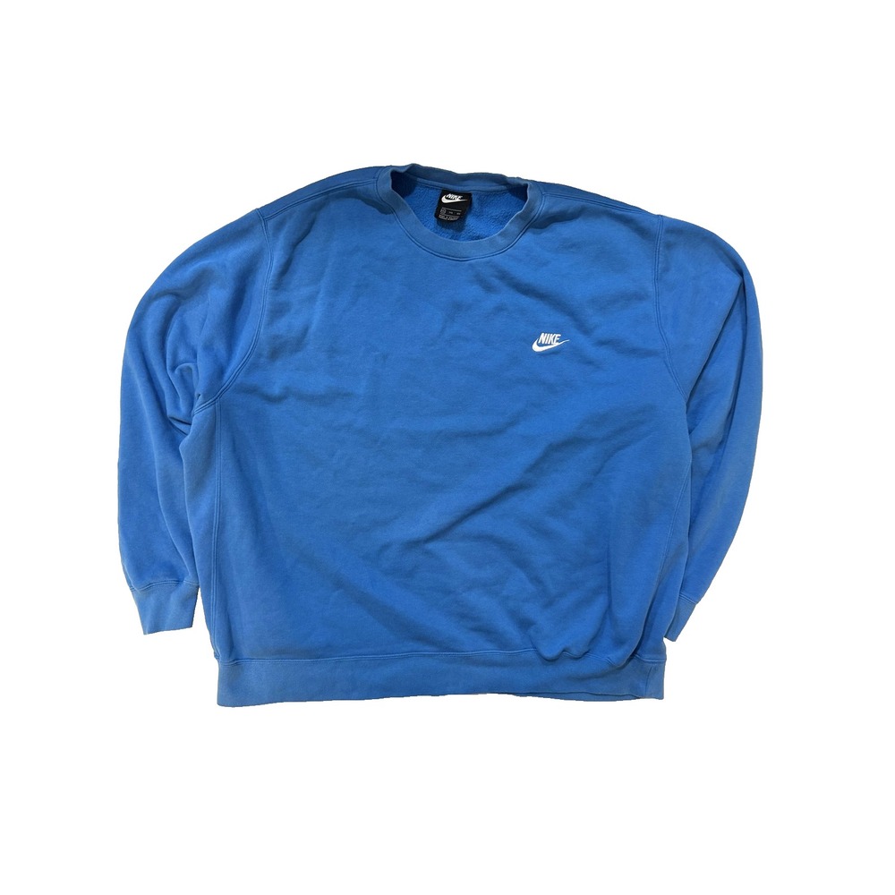 Nike Crewneck Sweatshirt Vintage 90s Mens 2XL Blue Embroidered Swoosh Streetwear